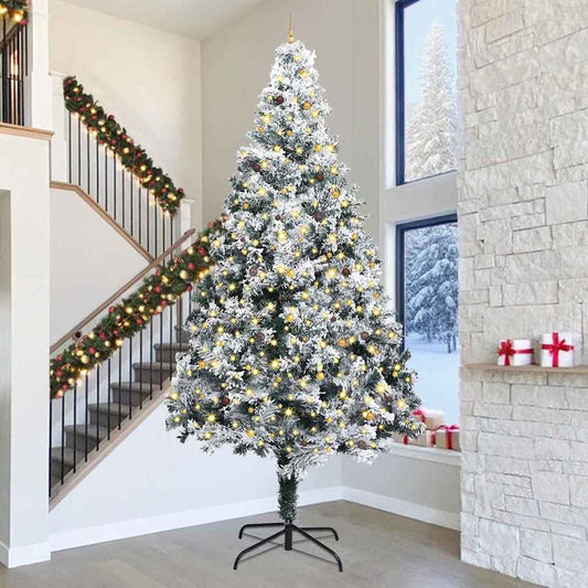 Artificial Pre-lit Christmas Tree with Ball Set Green 157.5
