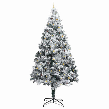 Artificial Pre-lit Christmas Tree with Ball Set Green 157.5