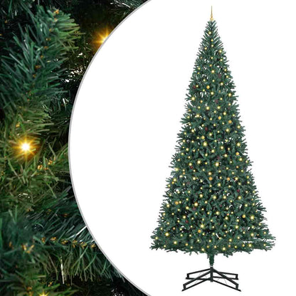 Artificial Pre-lit Christmas Tree with Ball Set Green 196.9