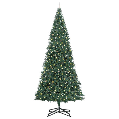 Artificial Pre-lit Christmas Tree with Ball Set Green 196.9