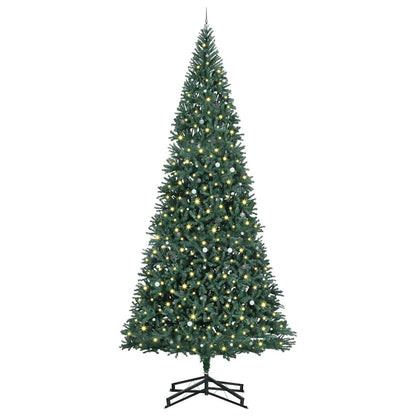 Artificial Pre-lit Christmas Tree with Ball Set Green 196.9