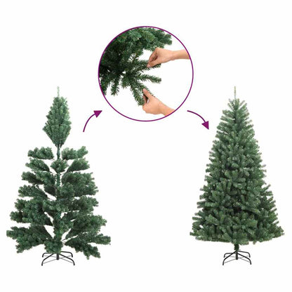 Slim Christmas Tree with 300 LEDs Green and White 82.7