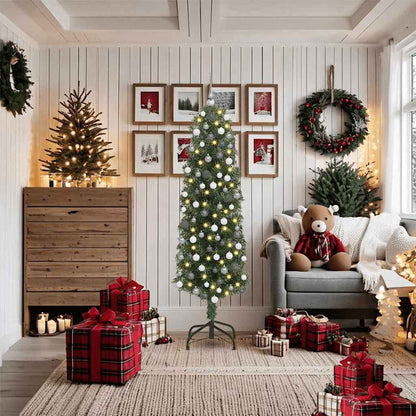 Artificial Christmas Tree with 300 LEDs Green 70.87 in