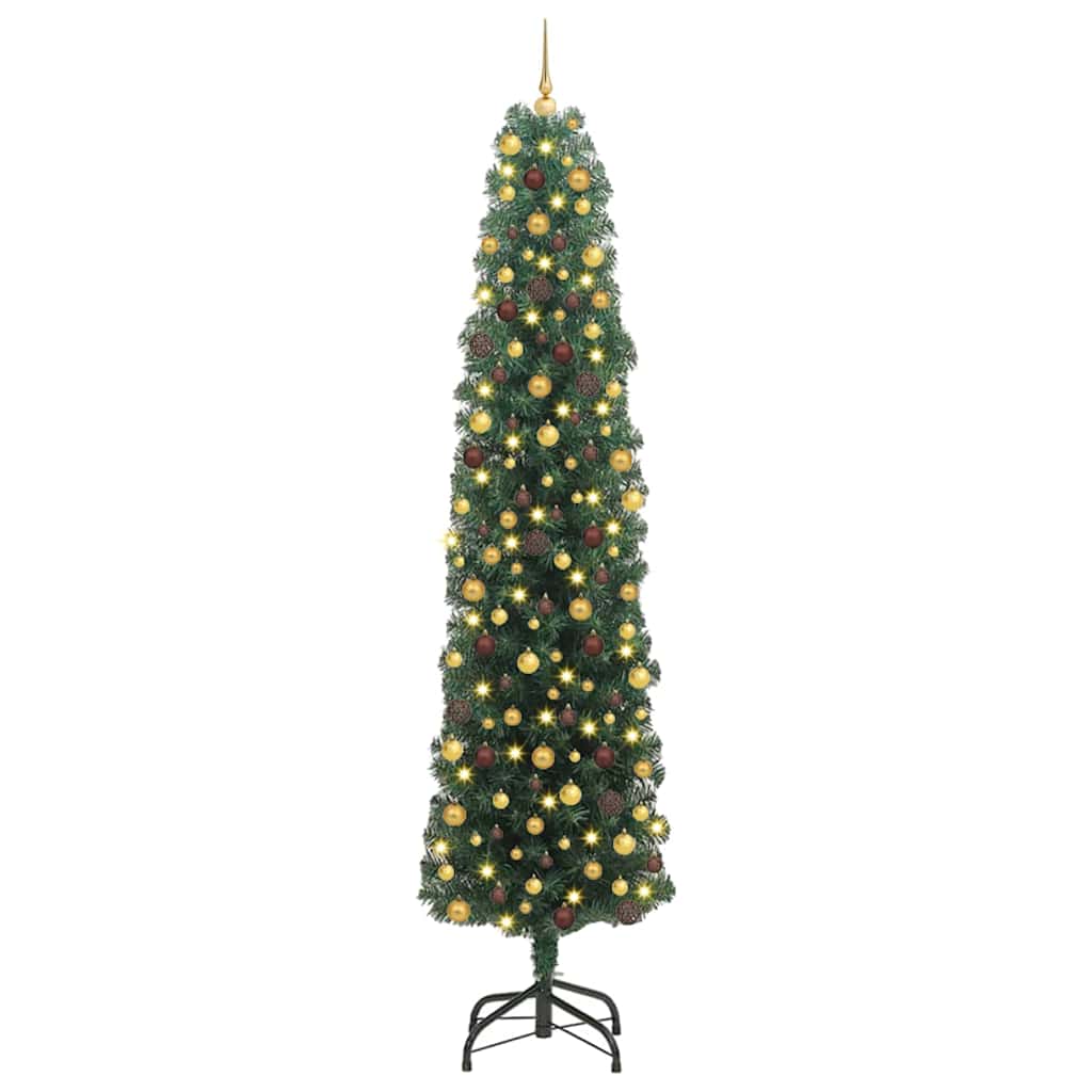 Artificial Christmas Tree Green 94.5" PVC and Steel and Plastic