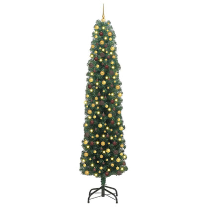 Artificial Christmas Tree Green 94.5" PVC and Steel and Plastic