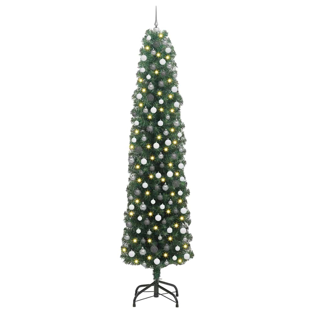 Artificial Christmas Tree with 300 LEDs Green 94.49 in