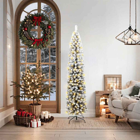 Artificial Christmas Tree Green 70.9" PVC and Steel and Plastic