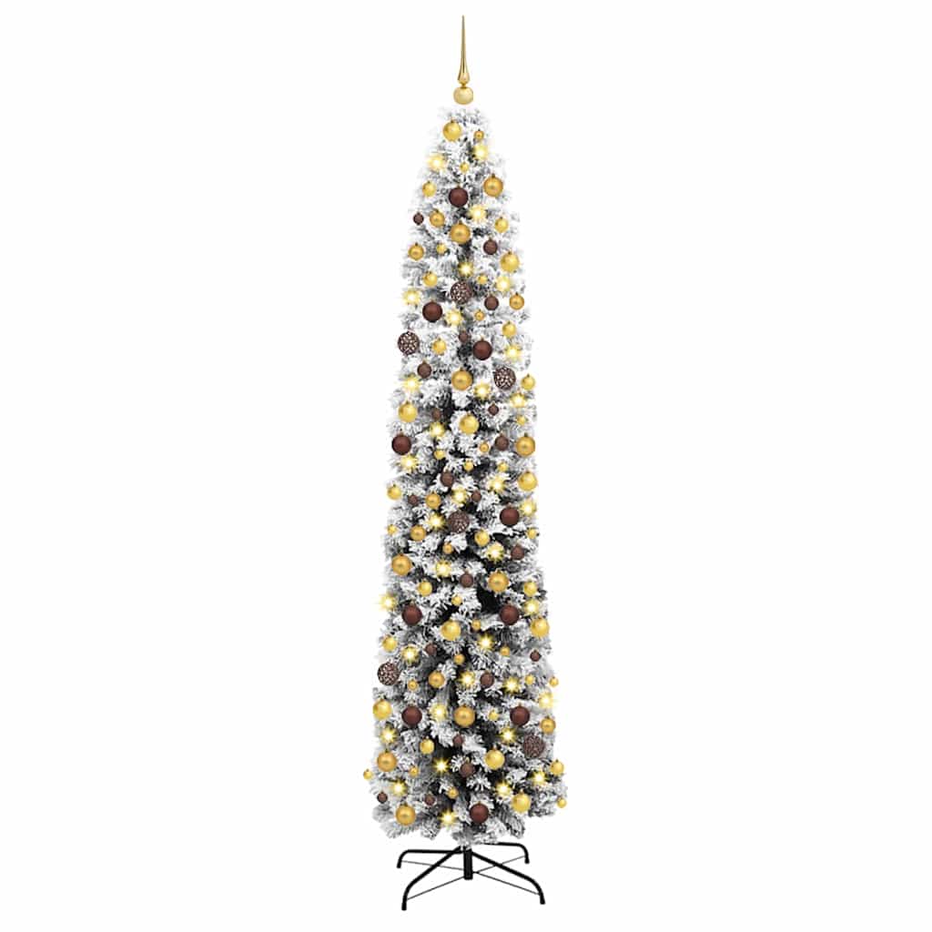 Artificial Christmas Tree Green 82.7" PVC and Steel and Plastic