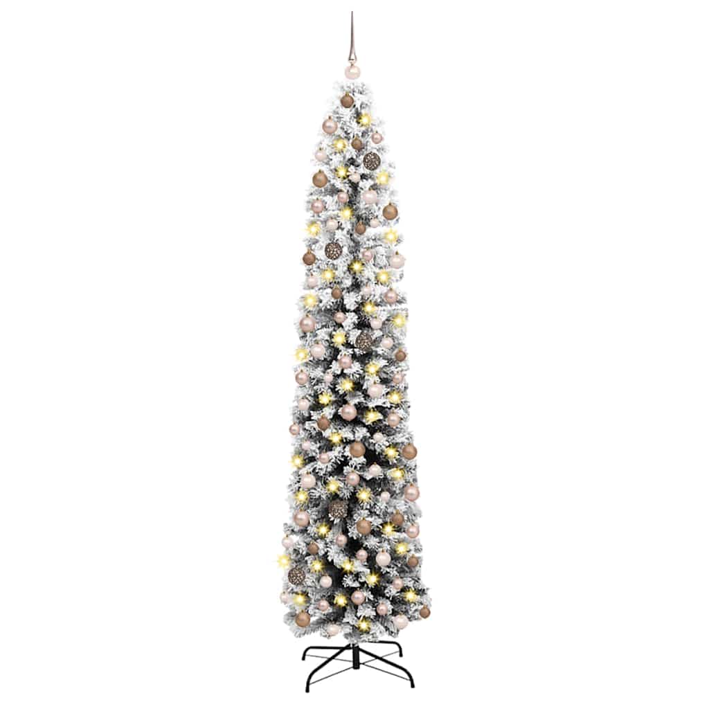 Artificial Christmas Tree Green 82.7" PVC and Steel and Plastic