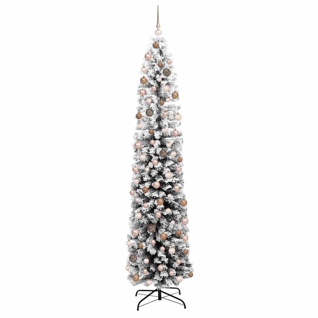 Artificial Christmas Tree Green 82.7" PVC and Steel and Plastic