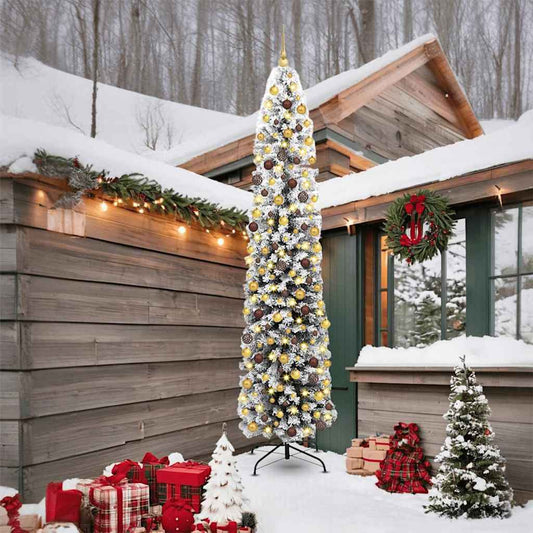 Artificial Christmas Tree Green 94.5" PVC and Steel and Plastic
