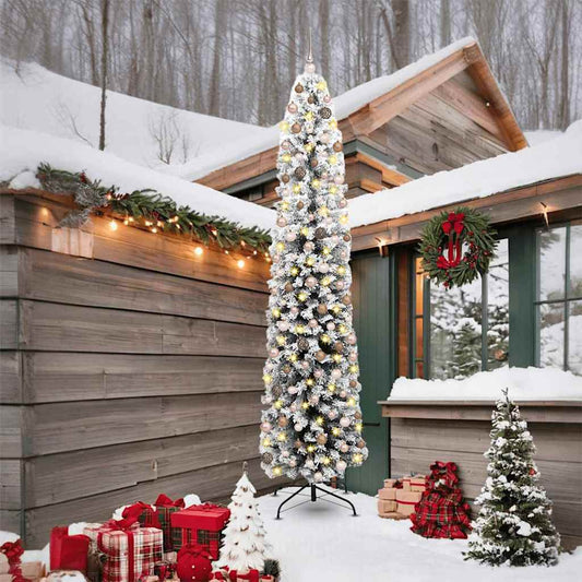 Artificial Christmas Tree Green 94.5" PVC and Steel and Plastic