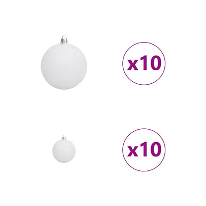 Artificial Slim Christmas Tree Green and White 82.68 in