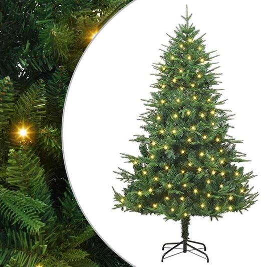 Artificial Pre-lit Christmas Tree Green 70.9" PVC and PE