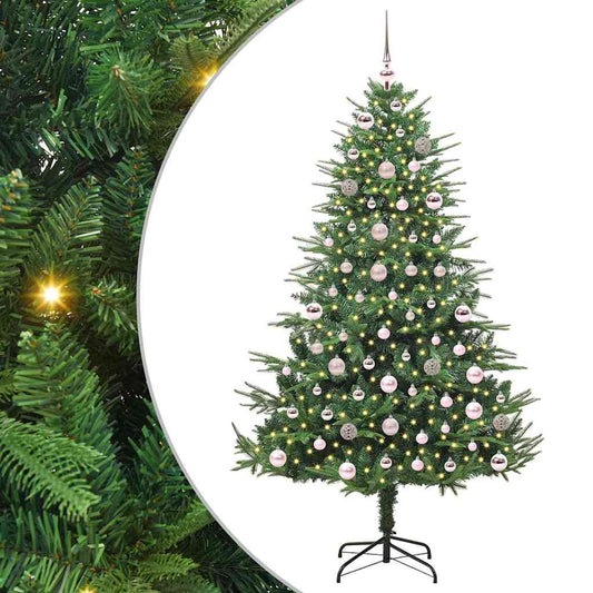 Artificial Pre-lit Christmas Tree with Ball Set Green 70.9