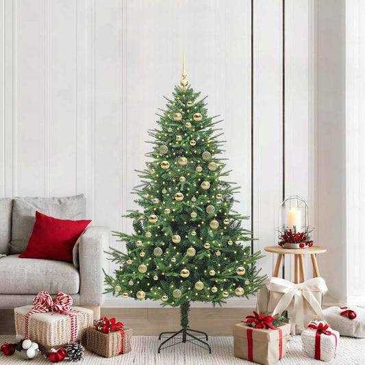 Artificial Pre-lit Christmas Tree with Ball Set Green 70.9