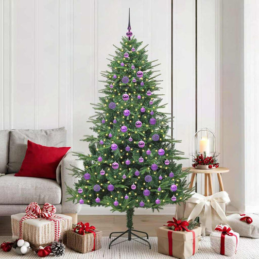 Artificial Pre-lit Christmas Tree with Ball Set Green 70.9