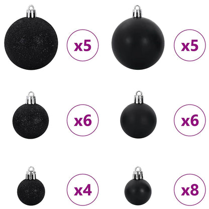 Artificial Pre-lit Christmas Tree with Ball Set Green 47.2