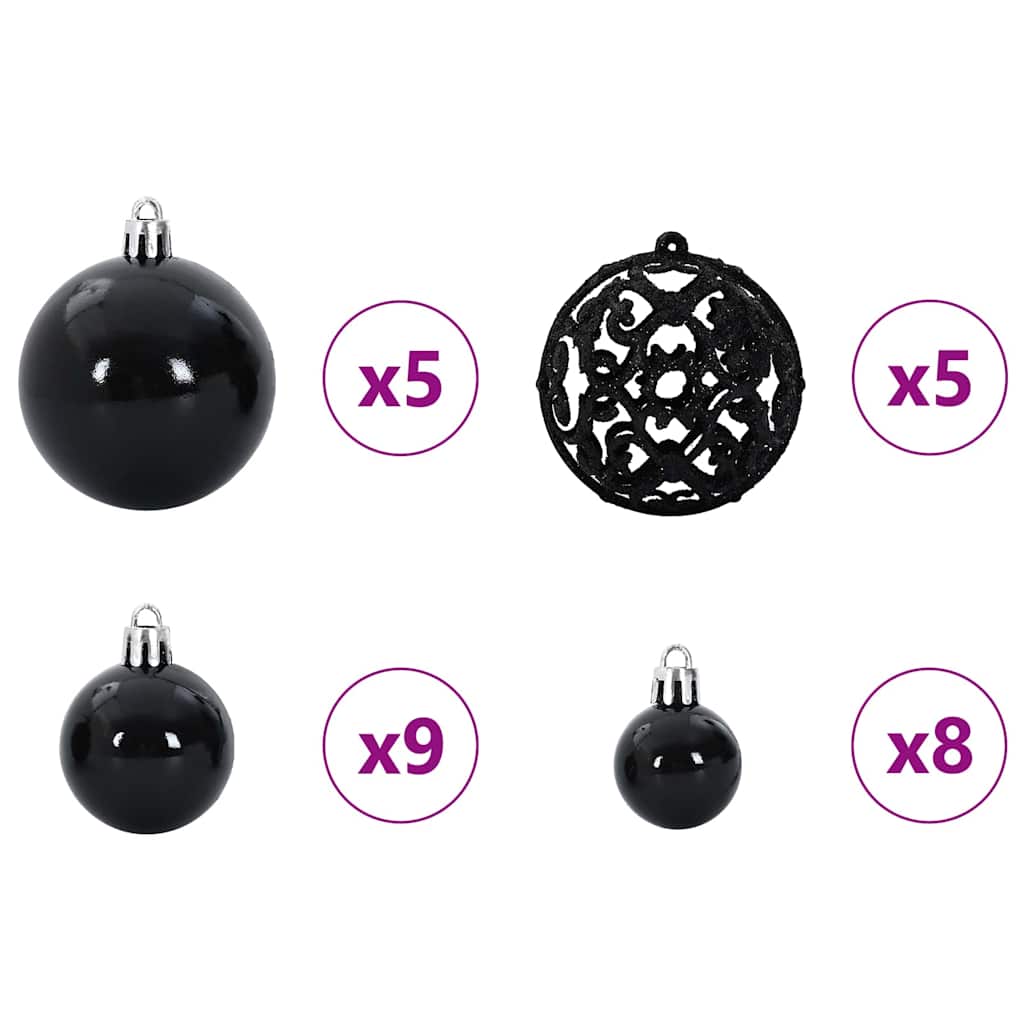 Artificial Pre-lit Christmas Tree with Ball Set Green 47.2