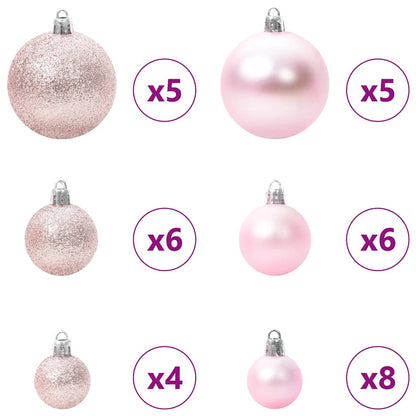 Artificial Pre-lit Christmas Tree with Ball Set Green 47.2