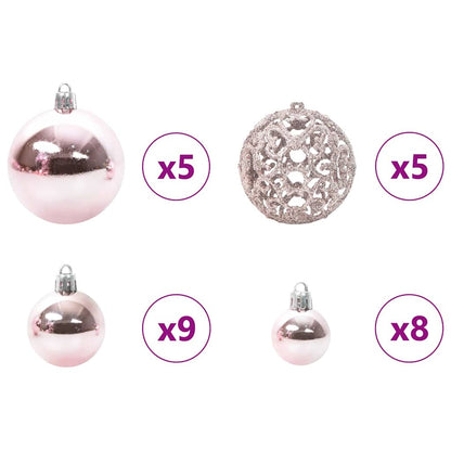 Artificial Pre-lit Christmas Tree with Ball Set Green 47.2