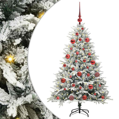 Artificial Pre-lit Christmas Tree with Ball Set Green 59.1