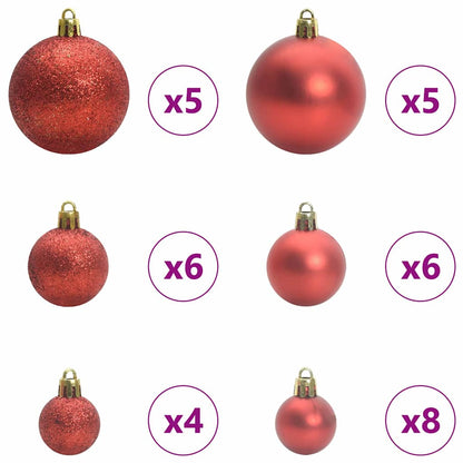 Artificial Pre-lit Christmas Tree with Ball Set Green 59.1