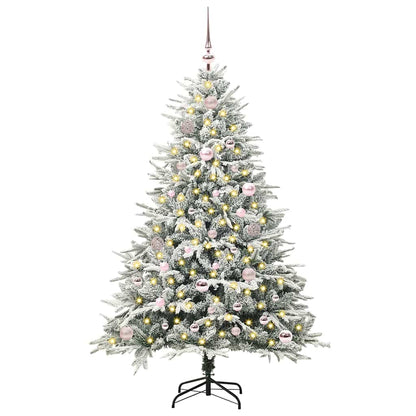 Artificial Pre-lit Christmas Tree with Ball Set Green 59.1
