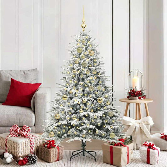 Artificial Pre-lit Christmas Tree with Ball Set Green 59.1