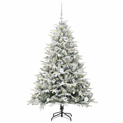 Artificial Pre-lit Christmas Tree with Ball Set Green 59.1