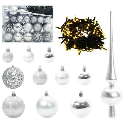 Artificial Pre-lit Christmas Tree with Ball Set Green 59.1