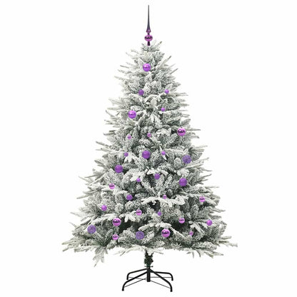 Artificial Pre-lit Christmas Tree with Ball Set Green 59.1