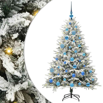Artificial Pre-lit Christmas Tree with Ball Set Green 59.1