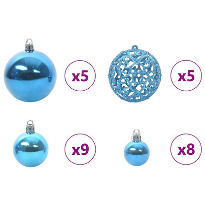 Artificial Pre-lit Christmas Tree with Ball Set Green 59.1
