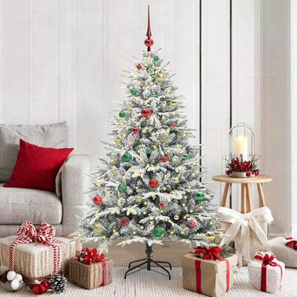 Artificial Pre-lit Christmas Tree with Ball Set Green 59.1