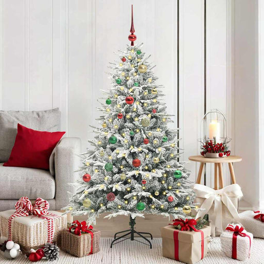 Artificial Pre-lit Christmas Tree with Ball Set Green 59.1