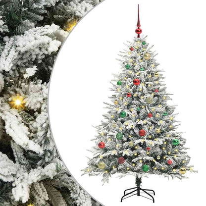 Artificial Pre-lit Christmas Tree with Ball Set Green 59.1