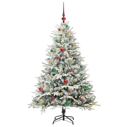 Artificial Pre-lit Christmas Tree with Ball Set Green 59.1