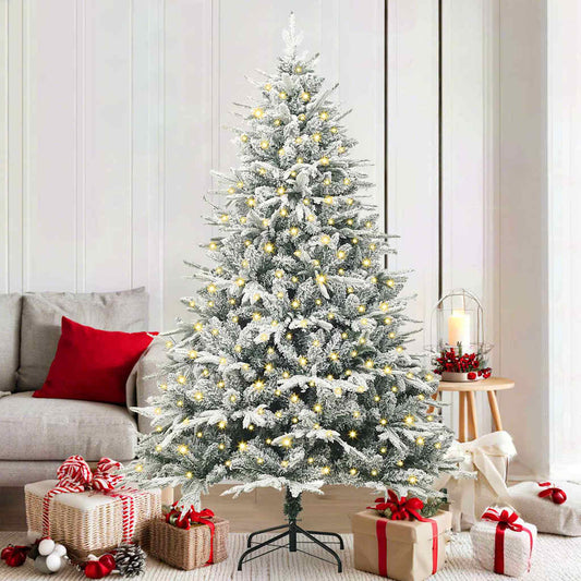 Artificial Pre-lit Christmas Tree Green 70.9" PVC and PE