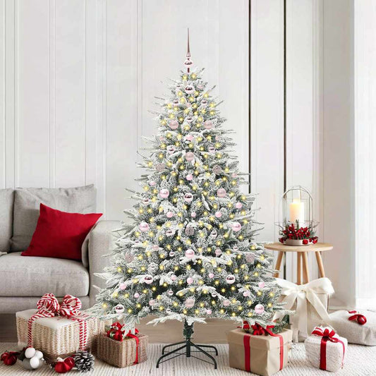 Artificial Pre-lit Christmas Tree with Ball Set Green 70.9