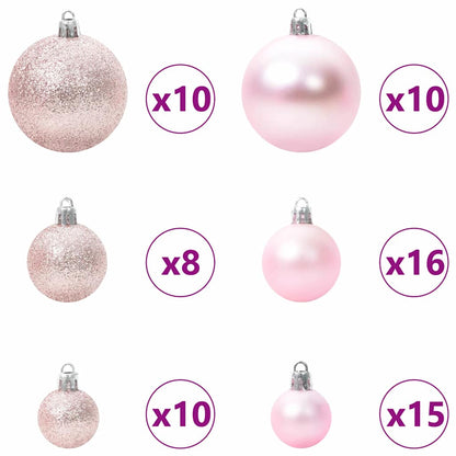 Artificial Pre-lit Christmas Tree with Ball Set Green 70.9