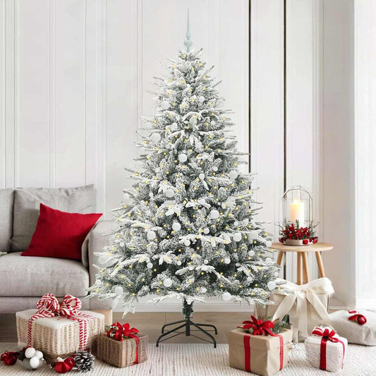 Artificial Pre-lit Christmas Tree with Ball Set Green 70.9