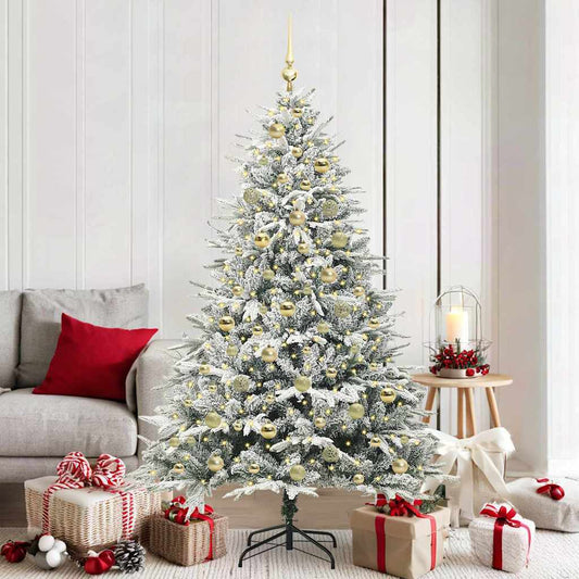 Artificial Pre-lit Christmas Tree with Ball Set Green 70.9