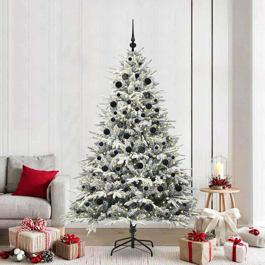 Artificial Pre-lit Christmas Tree with Ball Set Green 82.7