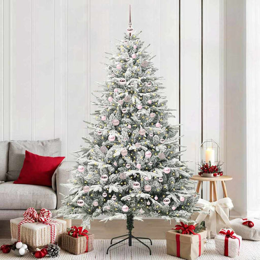 Artificial Pre-lit Christmas Tree with Ball Set Green 82.7