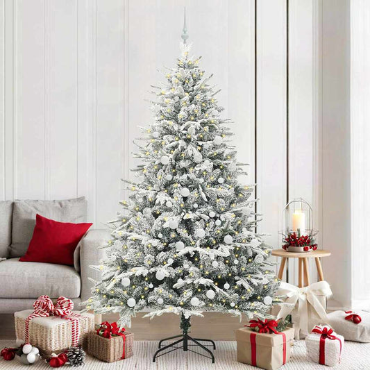 Artificial Pre-lit Christmas Tree with Ball Set Green 82.7