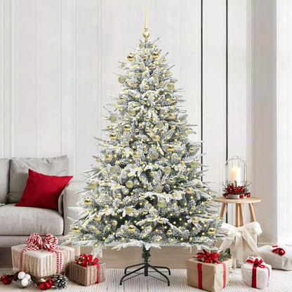 Artificial Pre-lit Christmas Tree with Ball Set Green 82.7