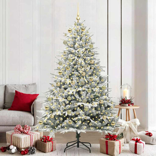 Artificial Pre-lit Christmas Tree with Ball Set Green 82.7