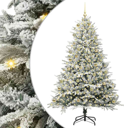 Artificial Pre-lit Christmas Tree with Ball Set Green 82.7