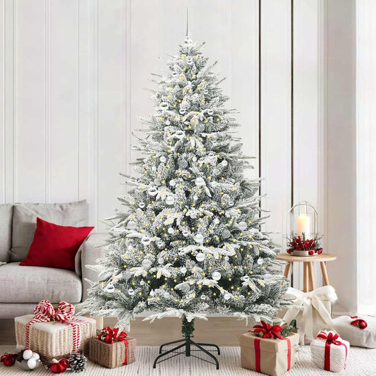 Artificial Pre-lit Christmas Tree with Ball Set Green 82.7